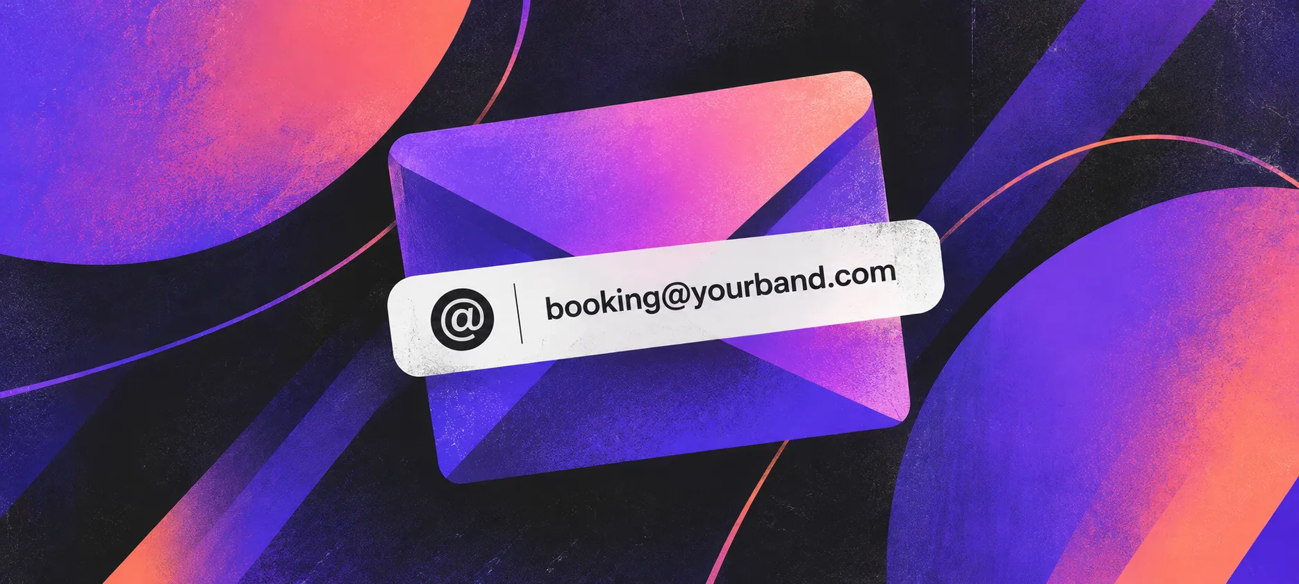 a blue, purple, and orange abstract background with a blue, purple, and orange logo