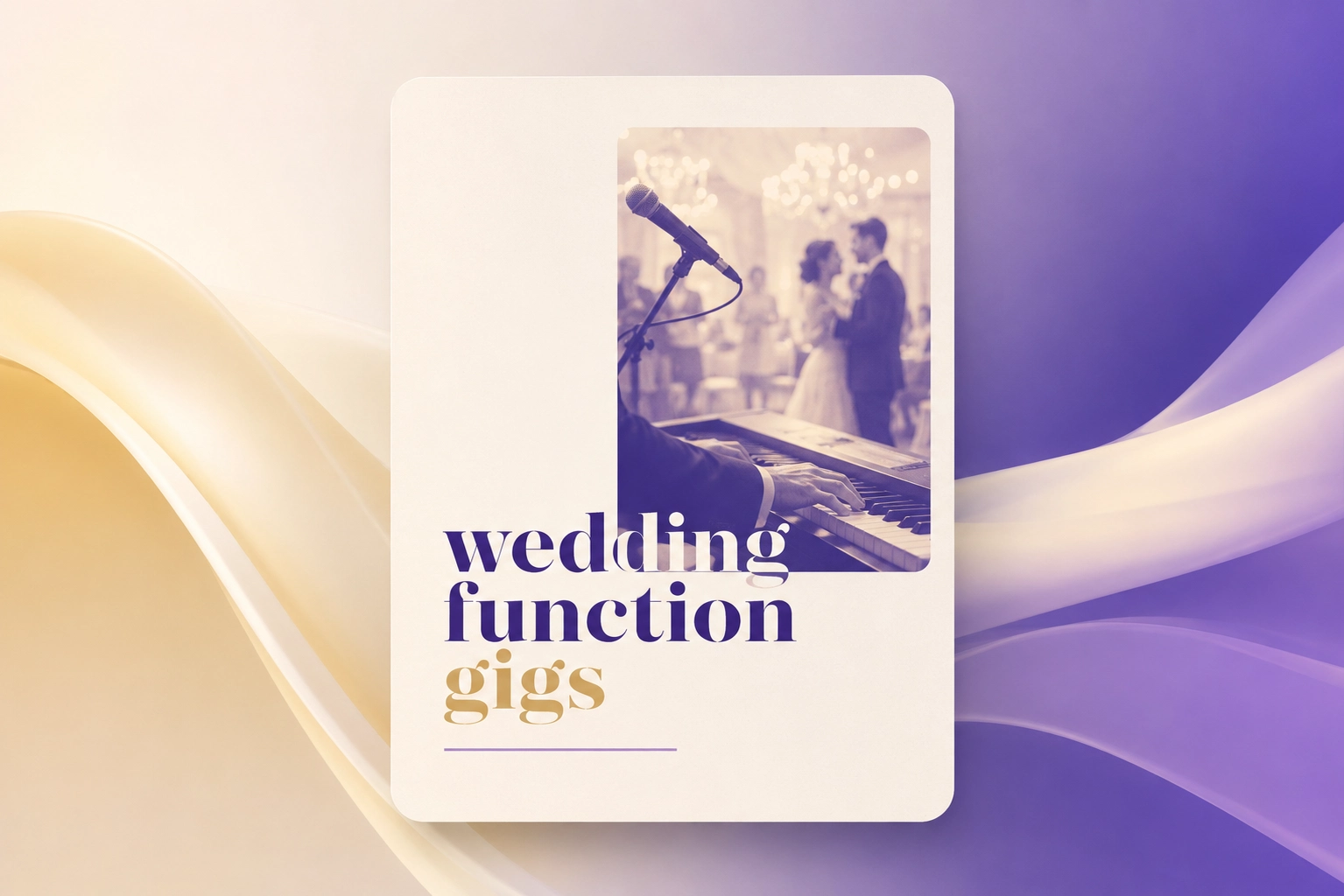 a wedding function card with an image of a man and a woman