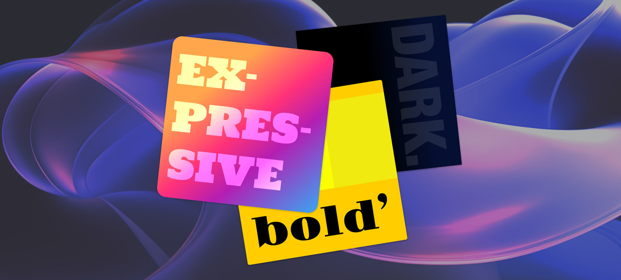 [object Object]: a colorful background with the words'expressive bold'