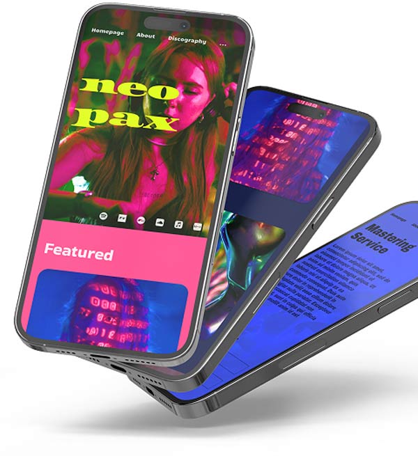 Noiseyard website builder for musicians, banner: Noiseyard musician website example.