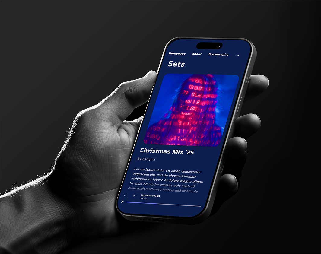Noiseyard website builder for musicians, banner: Noiseyard musician website example.