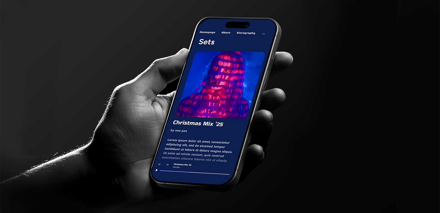 Noiseyard website builder for musicians, banner: Noiseyard musician website example.