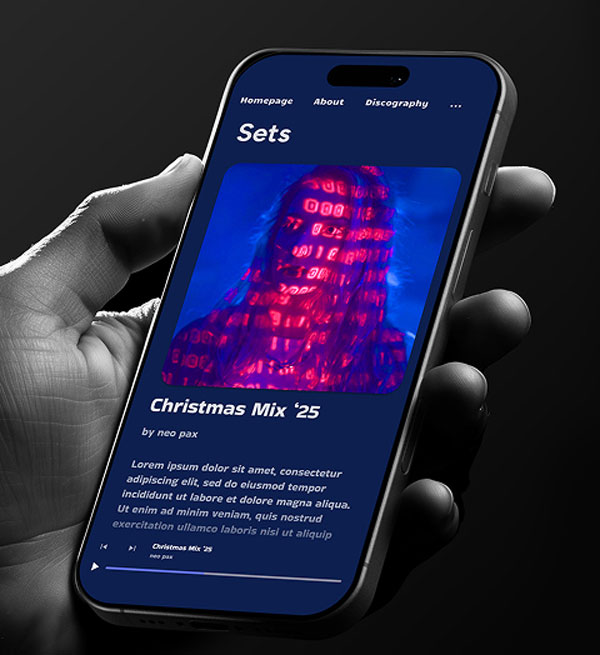 Noiseyard website builder for musicians, banner: All-in-one music website builder for musicians