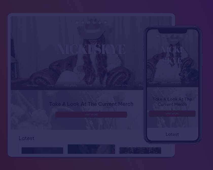 Noiseyard musician website example.