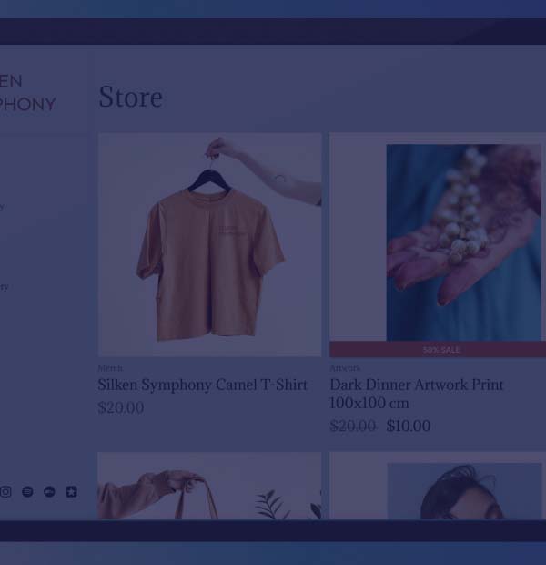 Noiseyard musician website example.