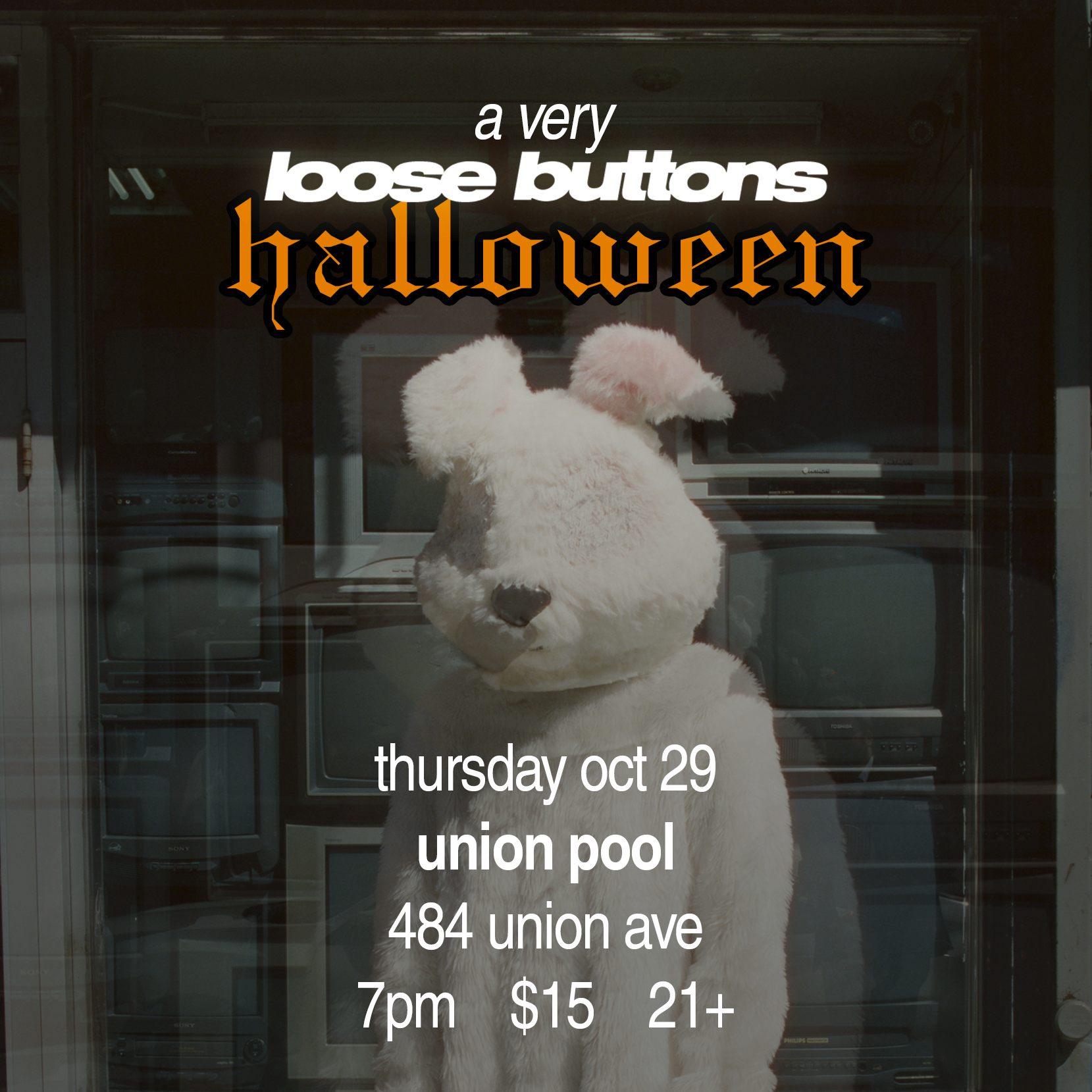 a poster for a very loose buttons halloween