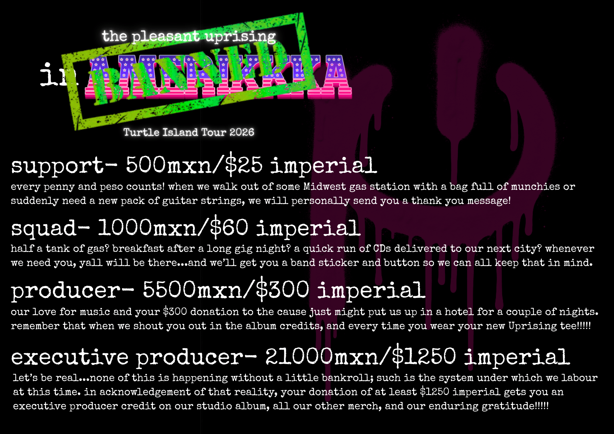 a poster with a purple background and a purple text