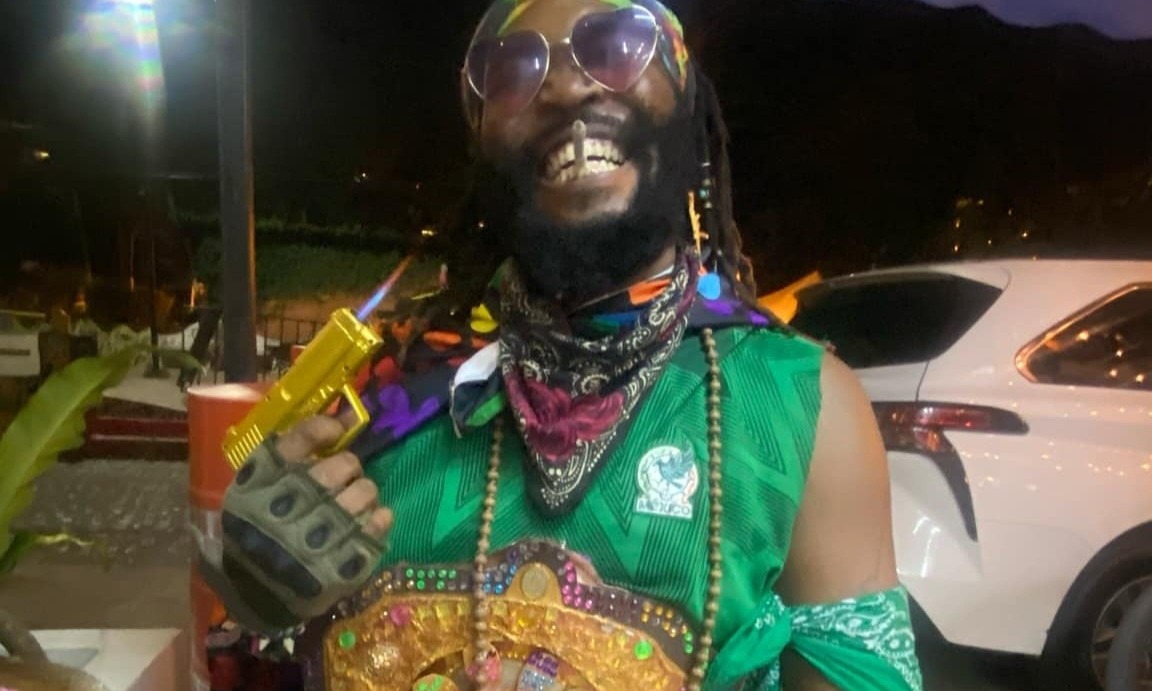 35) locked in [here with me!]: a man with a beard and glasses is holding a gun