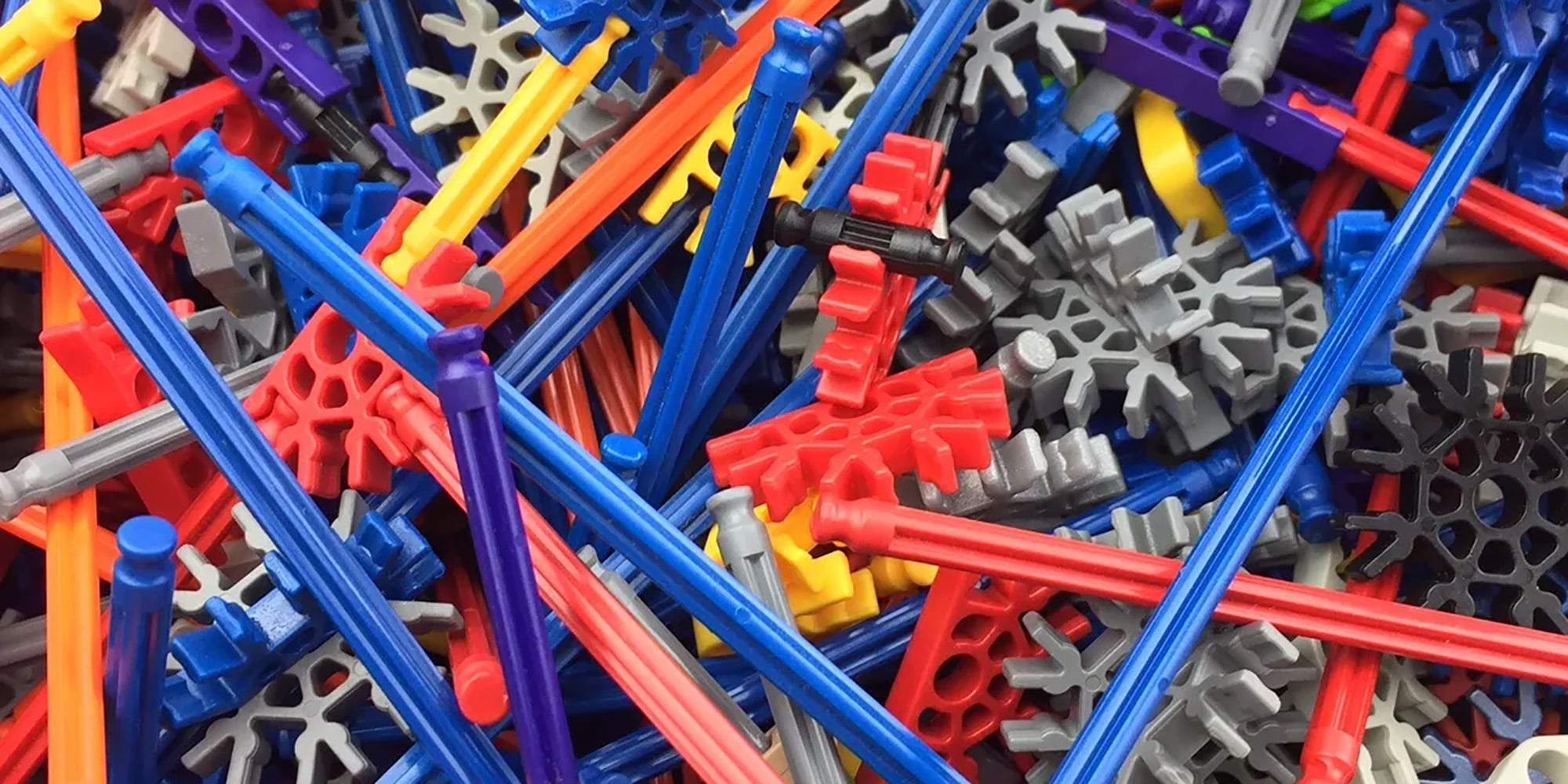 a pile of different colored lego tools