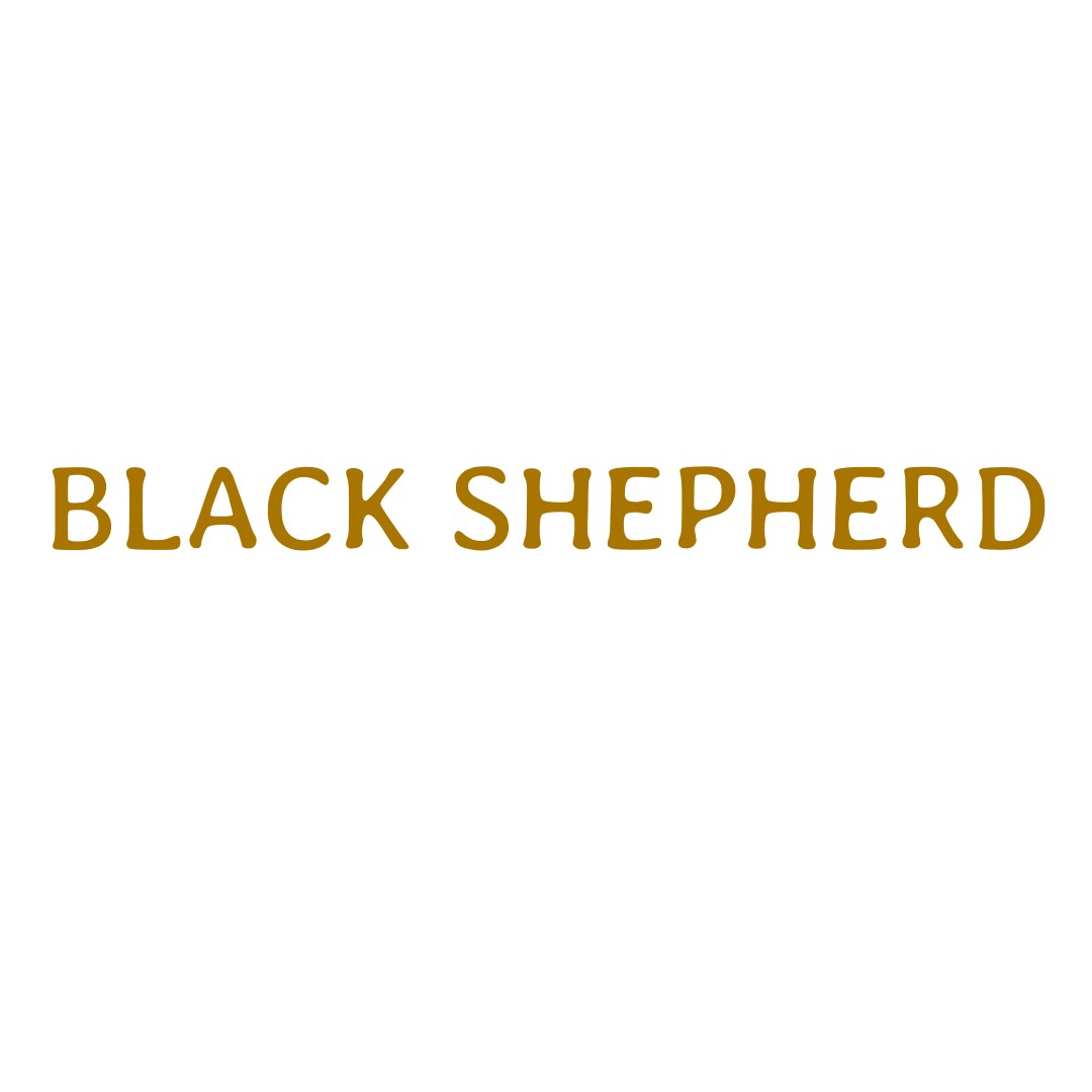 the black shepherd logo on a white background