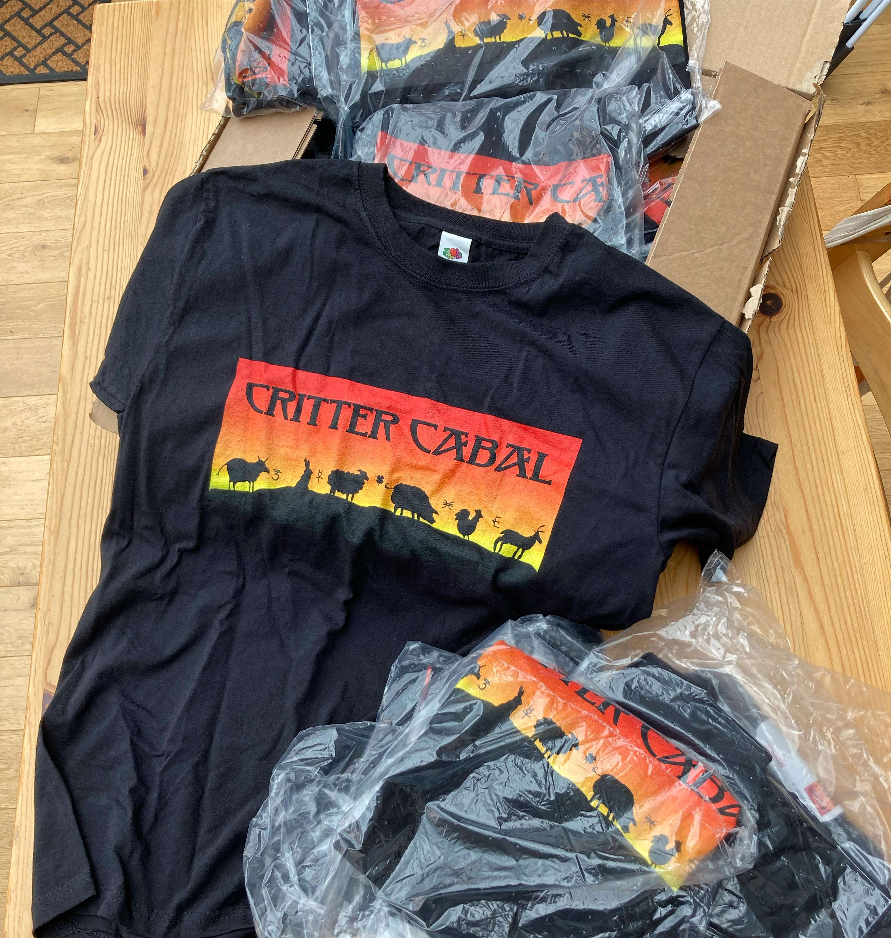 a box of t - shirts and a box of t - shirts on a table