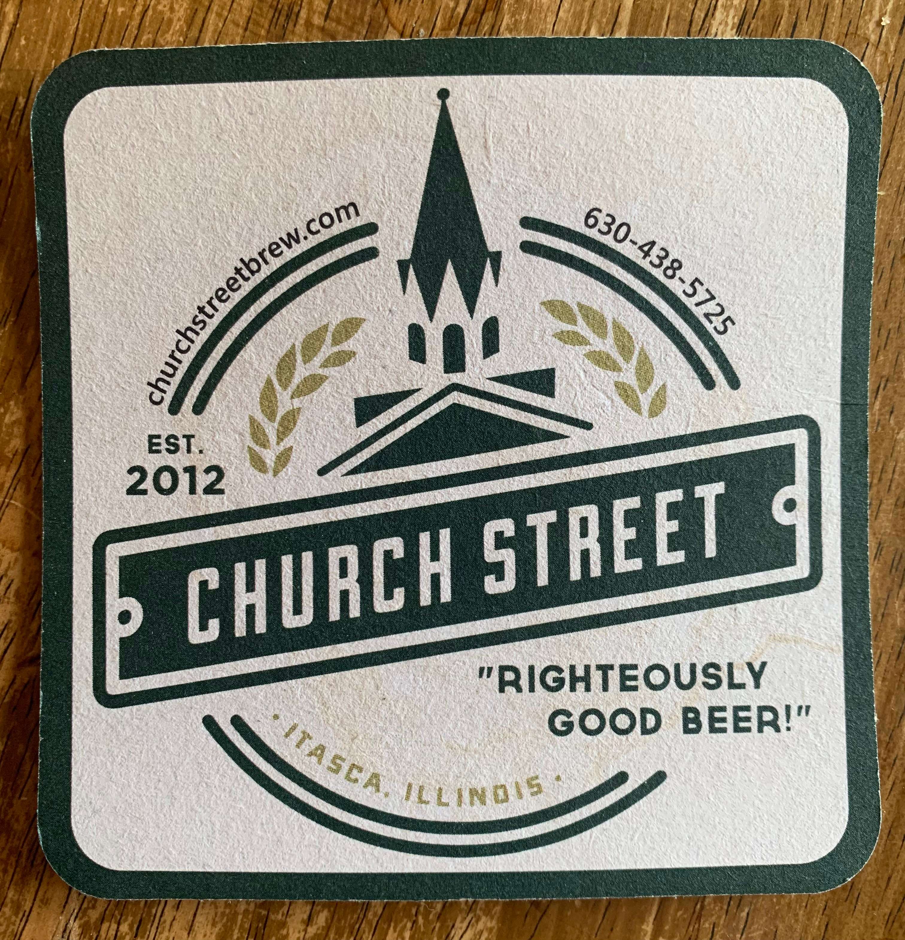 church street beer coaster