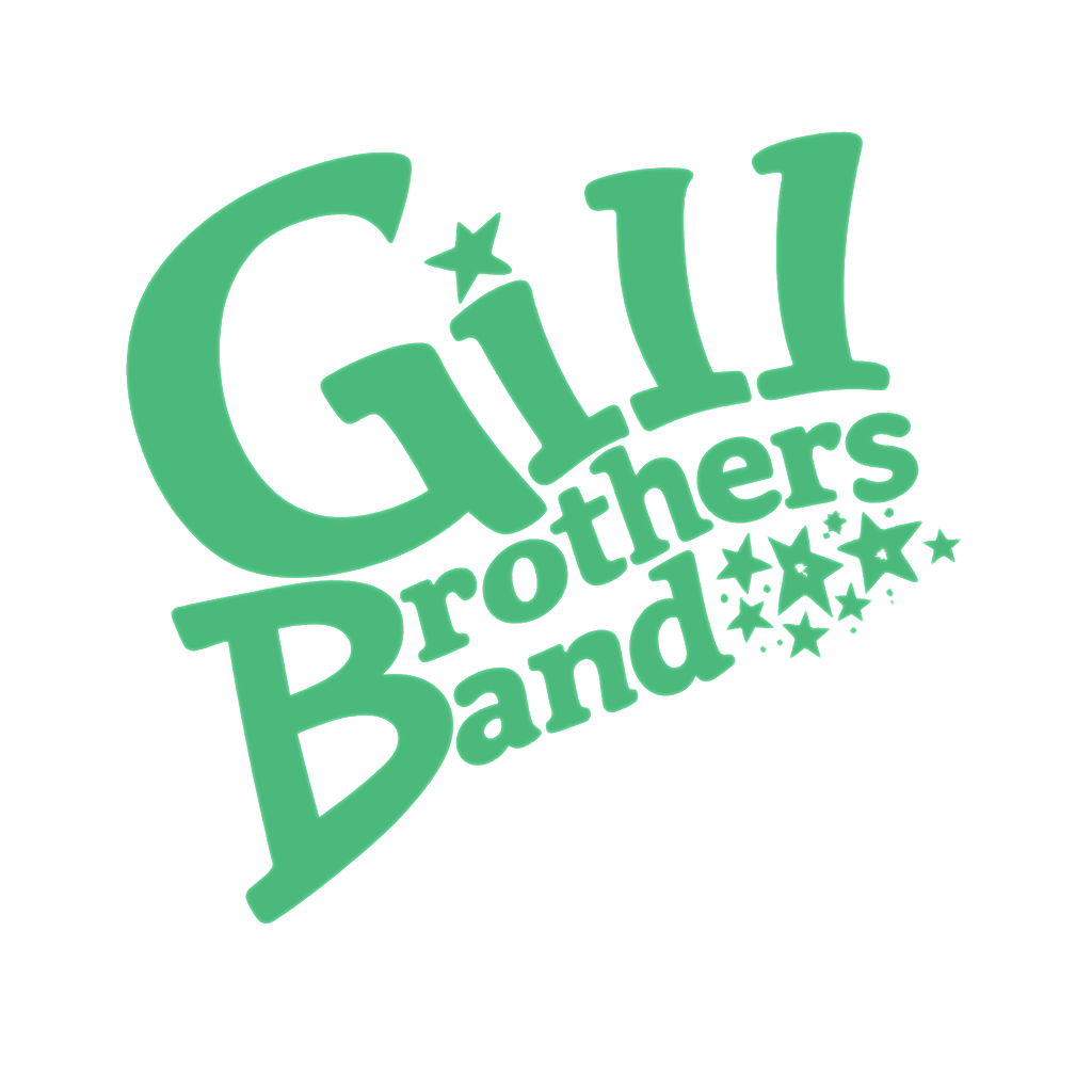 gill brothers band logo on a black background