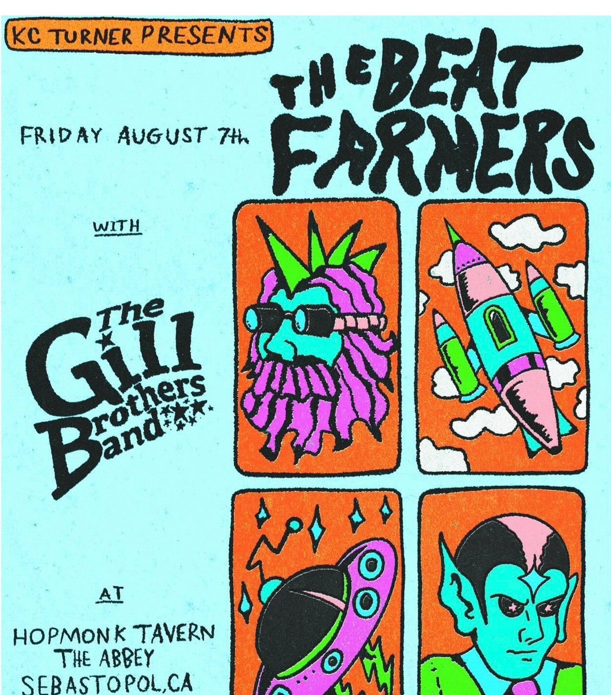 a poster for the beat farmers