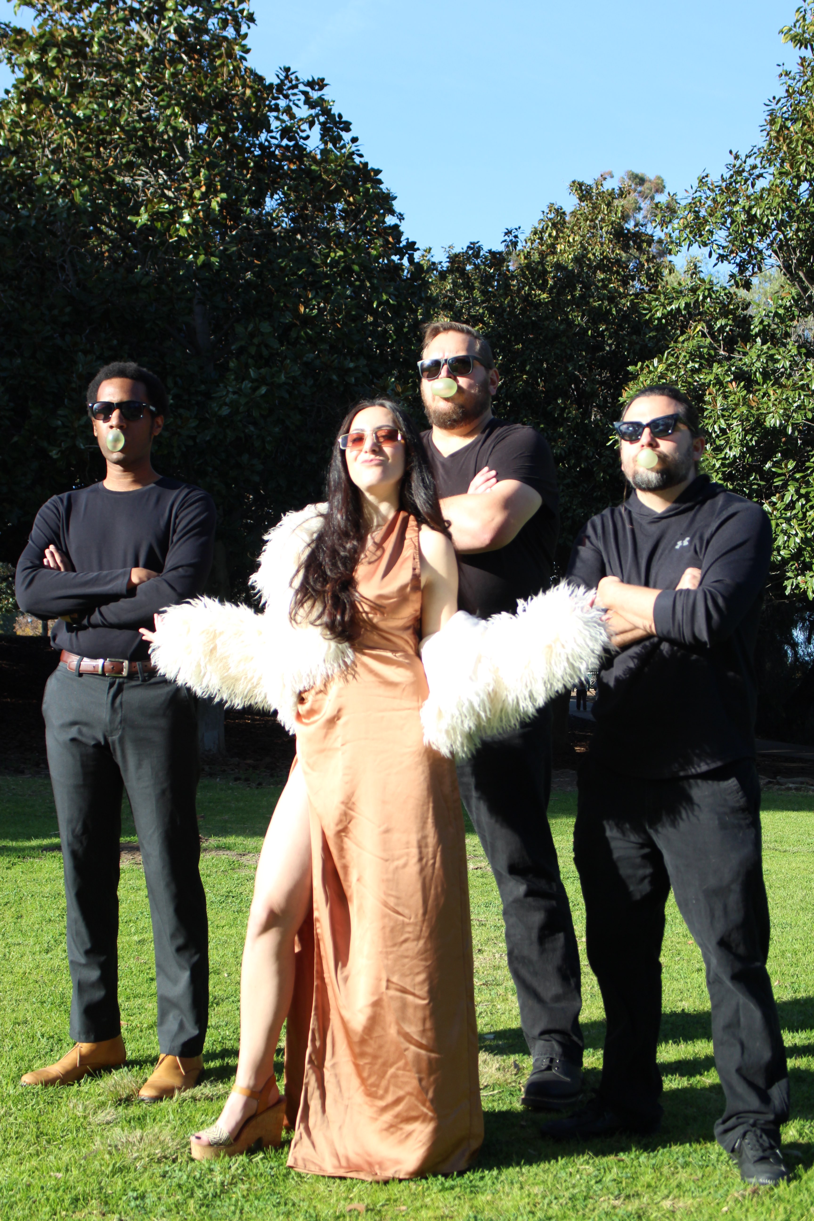 a group of people posing for a picture