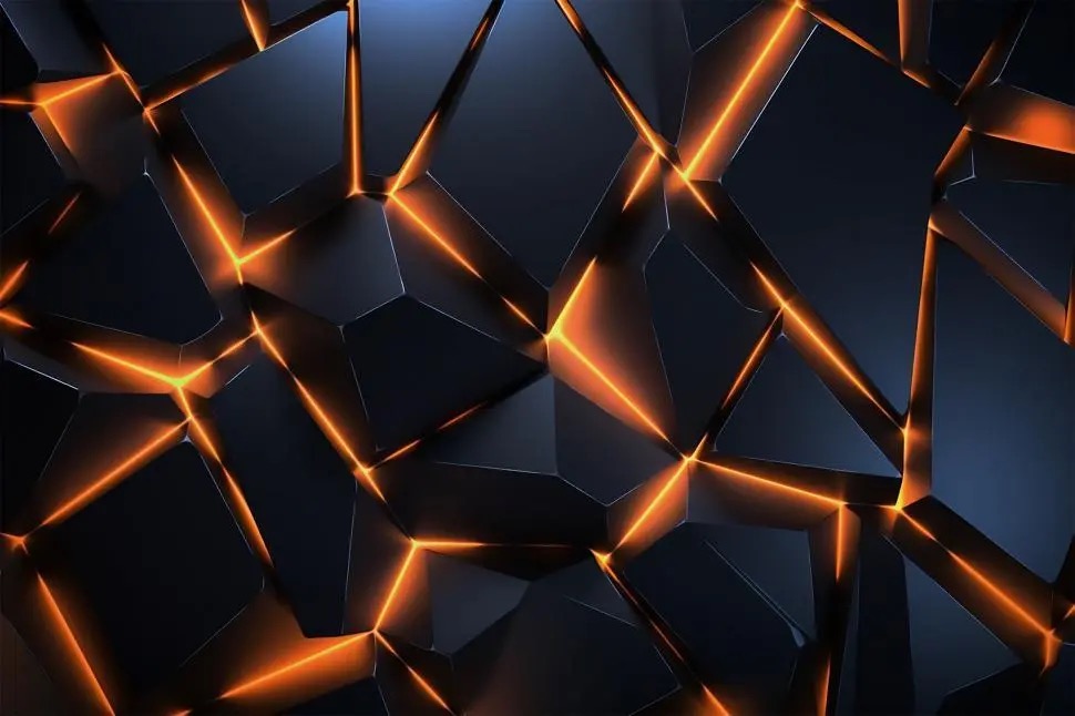 a black background with orange lights on it