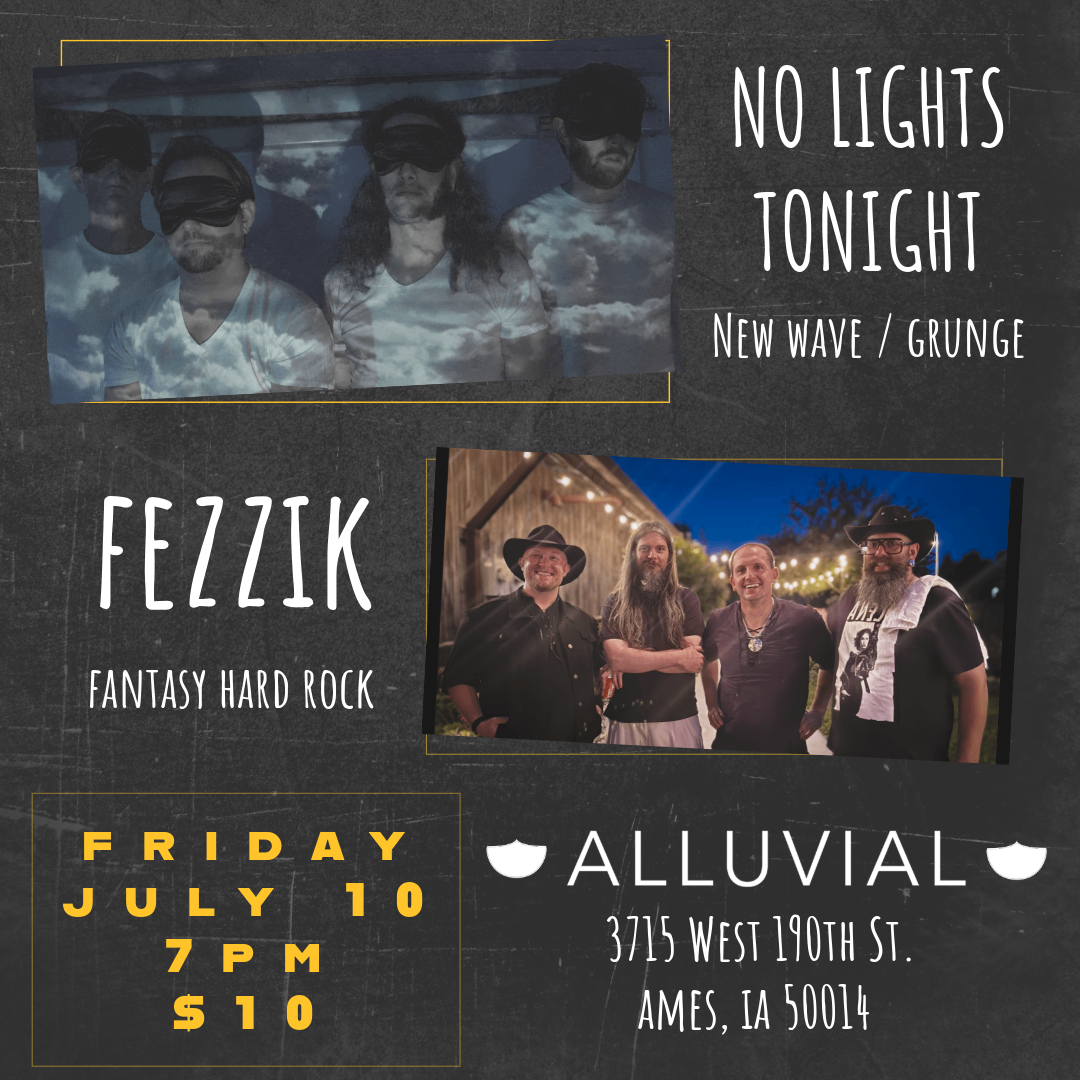 a flyer for fezzik's no lights tonight
