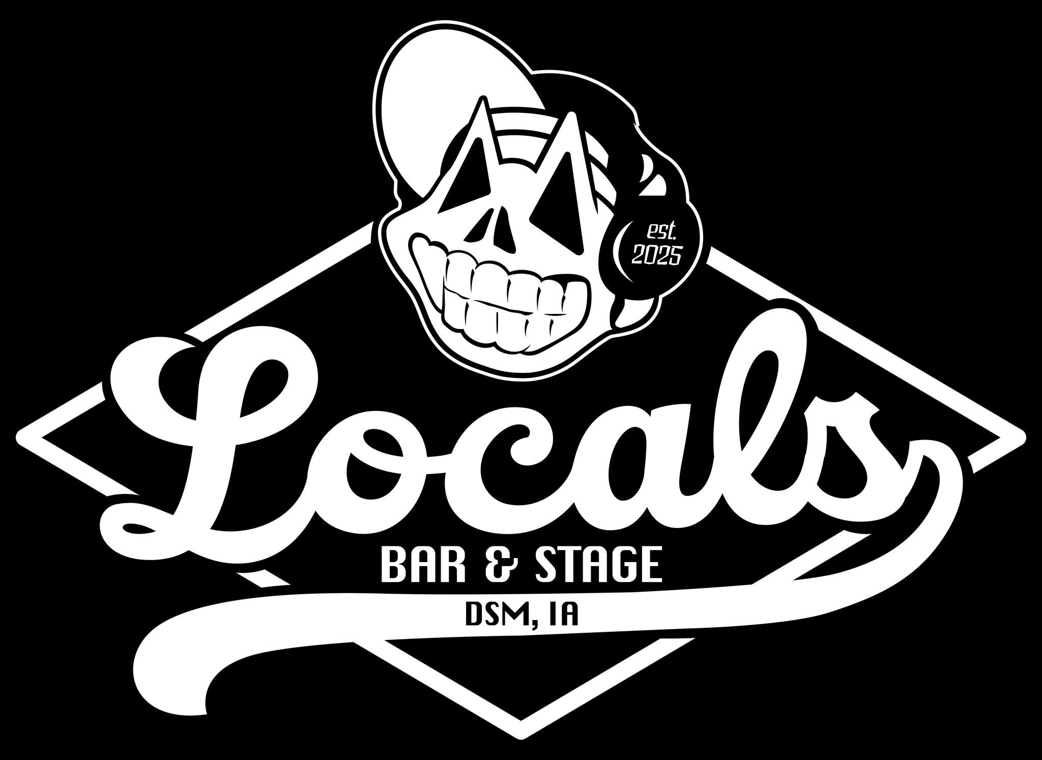 the logo for locals bar and stage