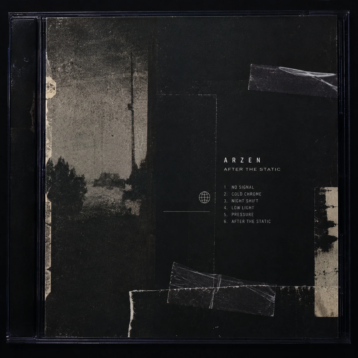 AZEN - After the Static: a black cd with an image of a black cd