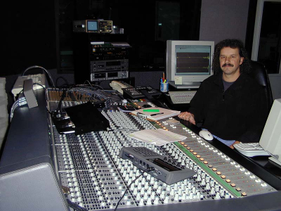 a man in a recording studio