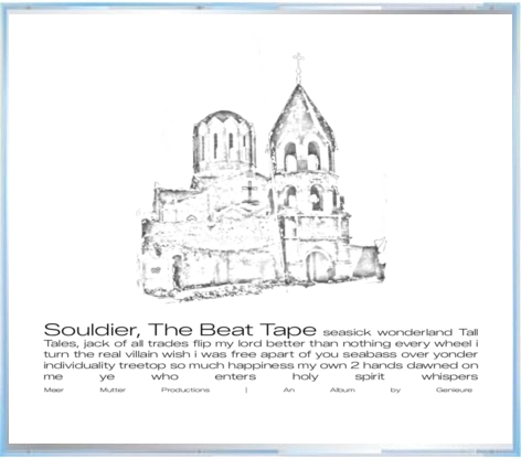 a drawing of a church with the words'soldiers the beast tape'