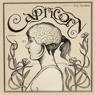 a woman's head with an illustration of a brain