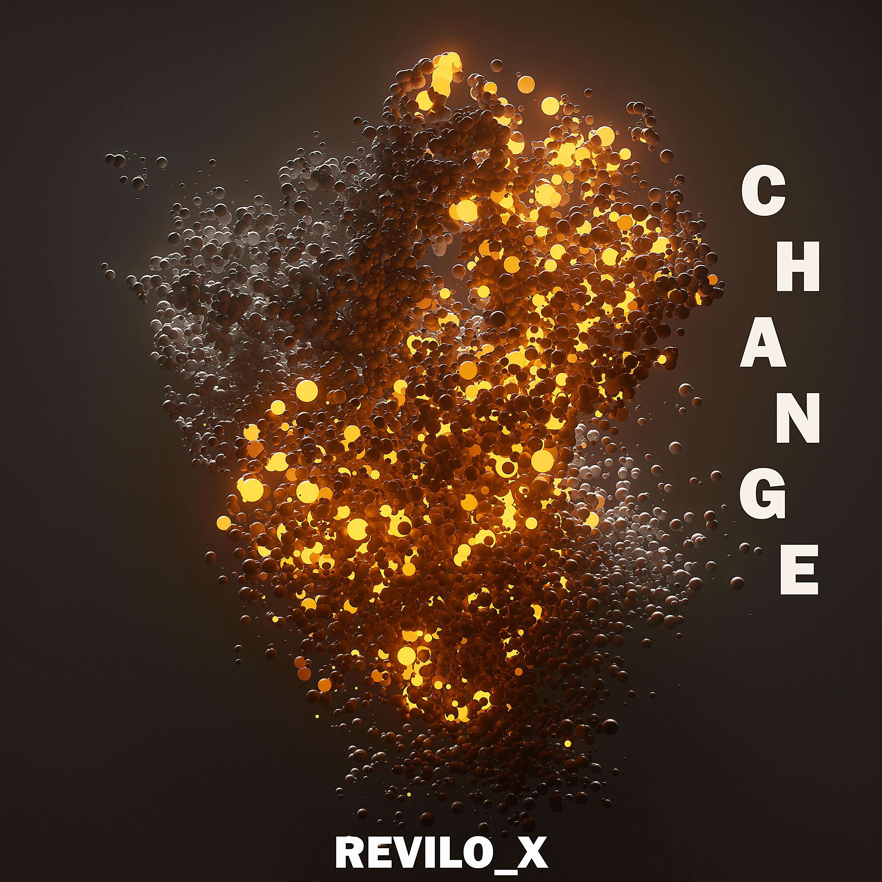 a black background with the word change on it