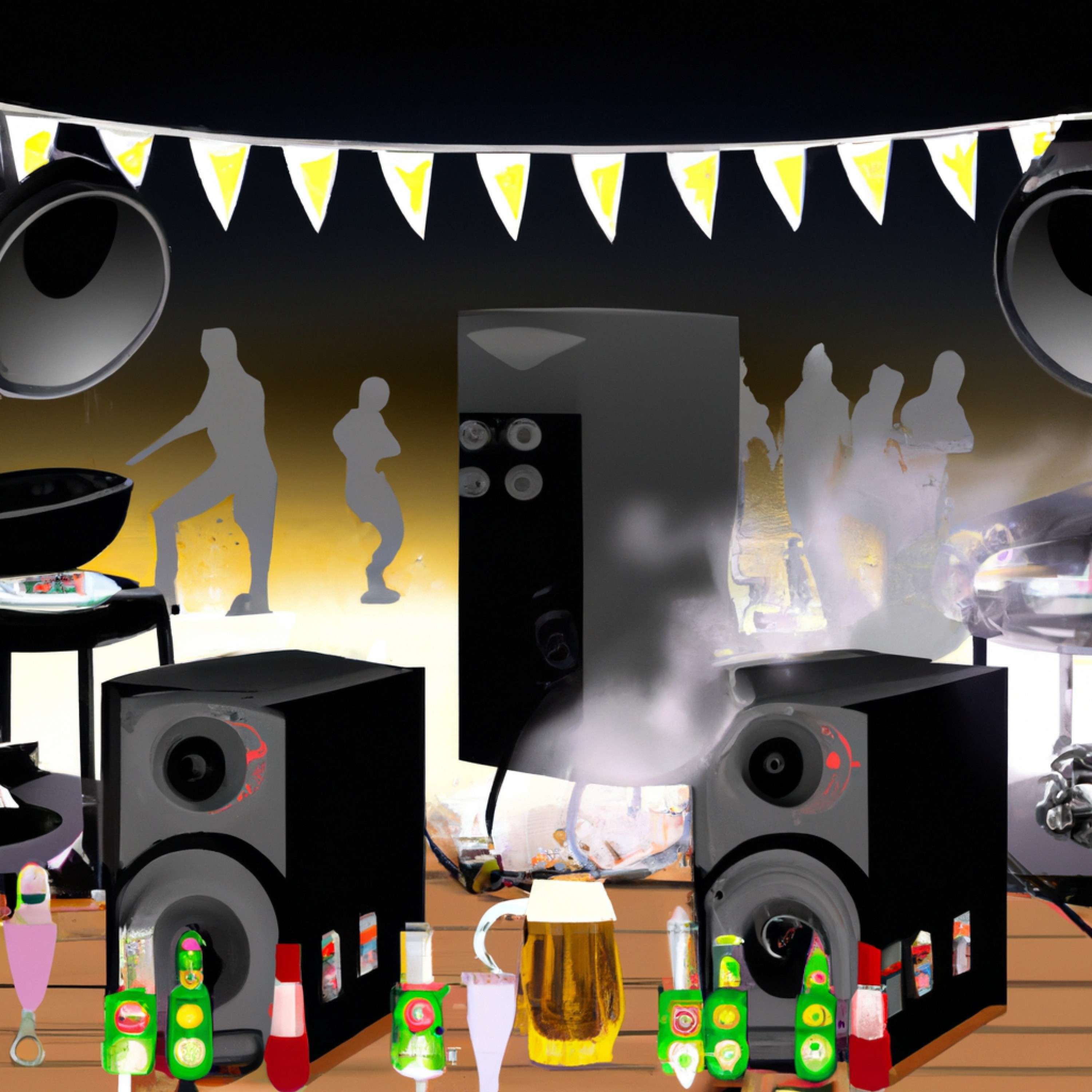 a group of people at a party