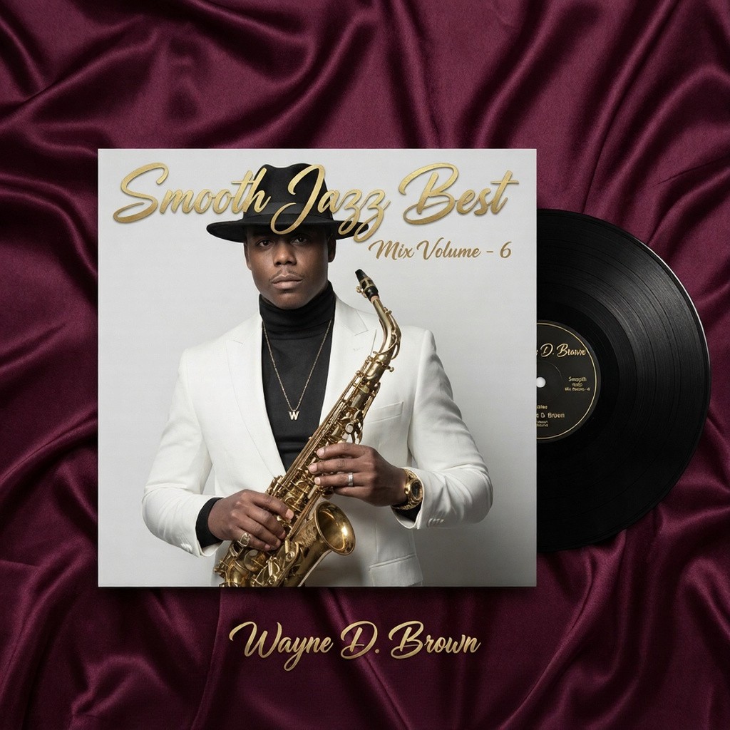 Smooth Jazz Pioneer Wayne D Brown  - Smooth Jazz Best Mix Series, Volume  - 6, Songs Written and Produced by Wayne D. Brown: a saxophone with a man in a suit
