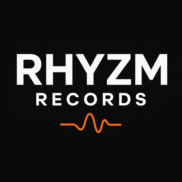 the logo for rhyzm records
