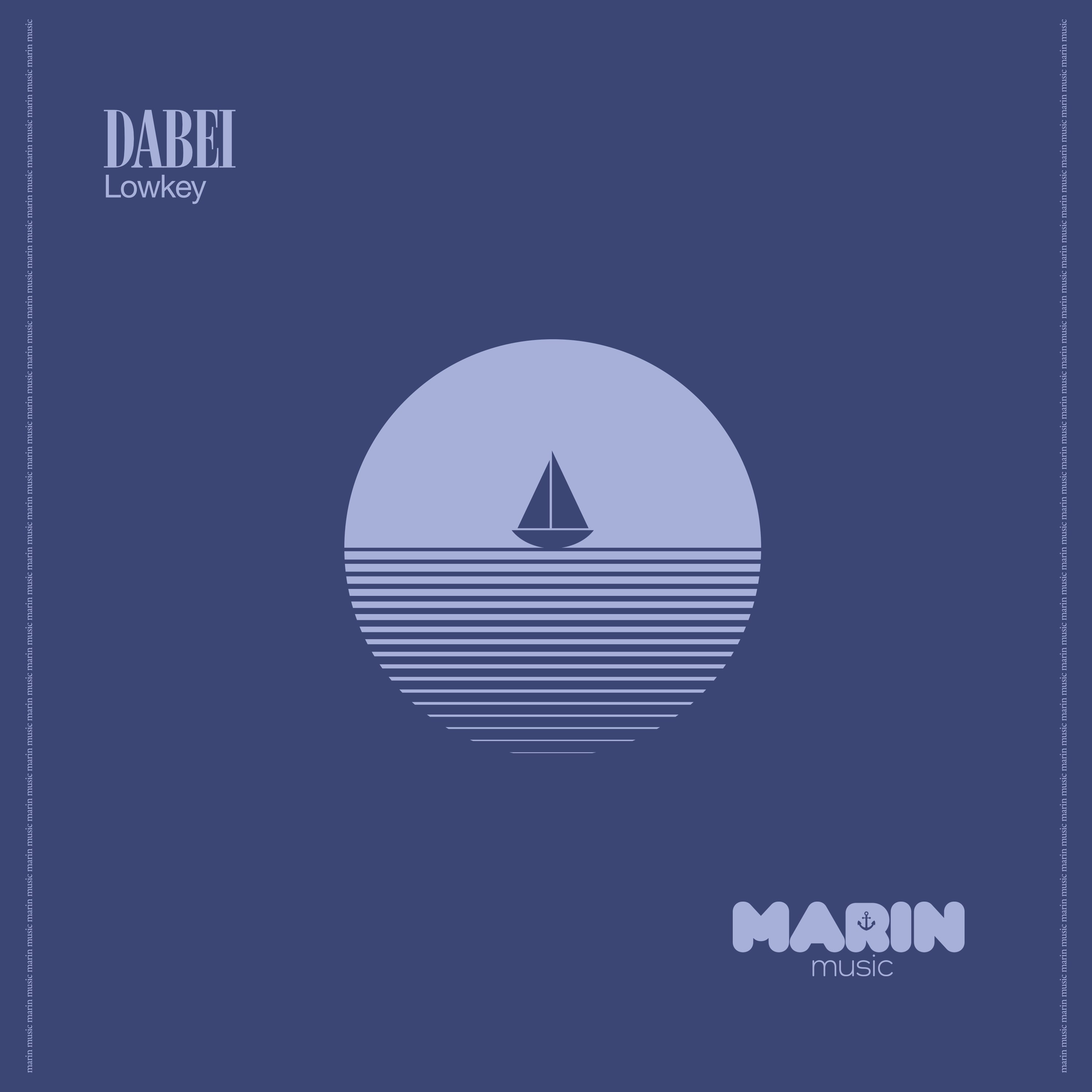 RHYZM-PUBLISHING - DABEI - Lowkey: the cover of the album, dabbi company, with a sailboat in the background