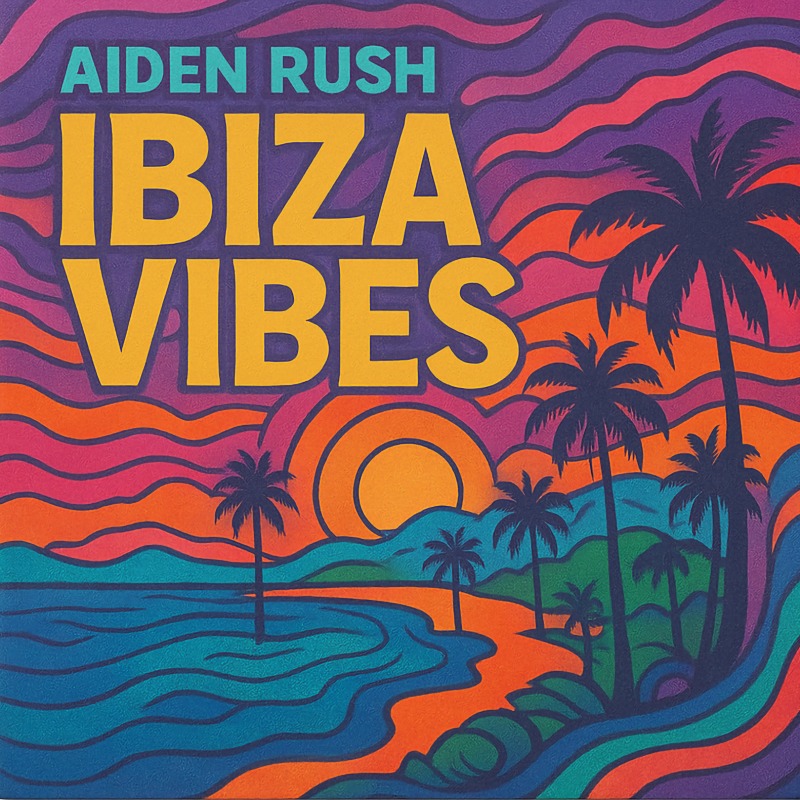 the cover of aden rush's ibiza vibes