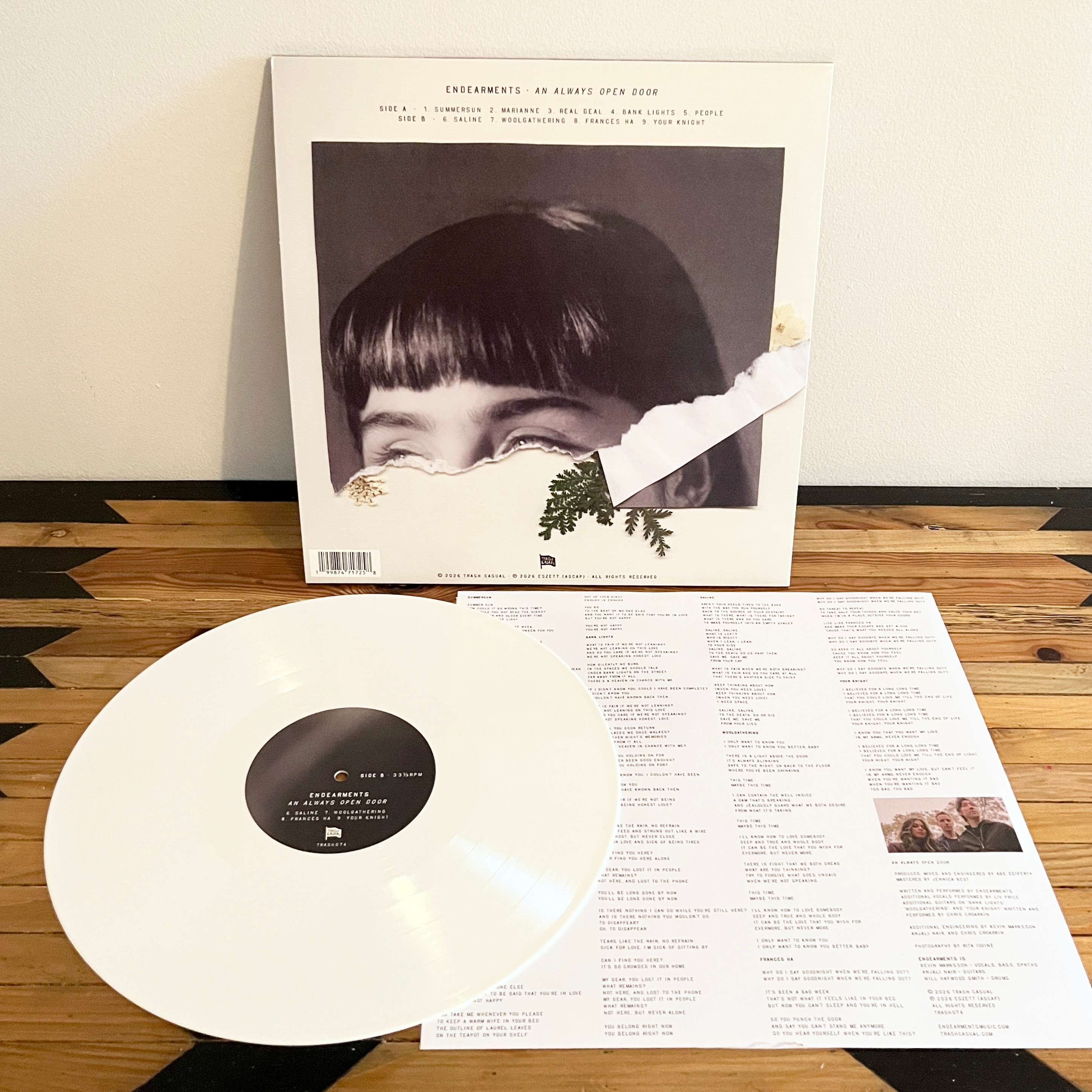 a white lp with a picture of a woman on it
