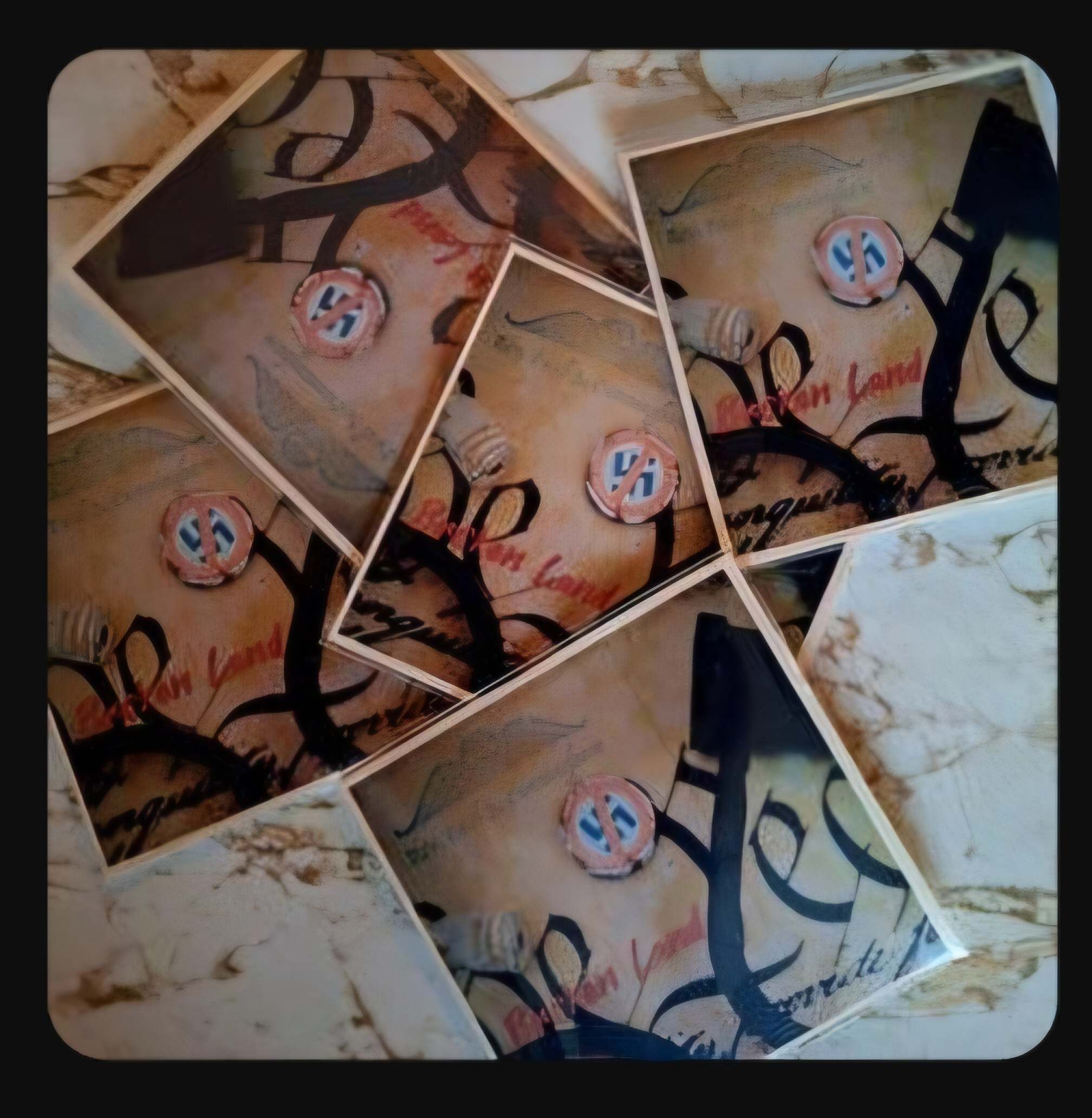 a set of postcards with a picture of a bird on them
