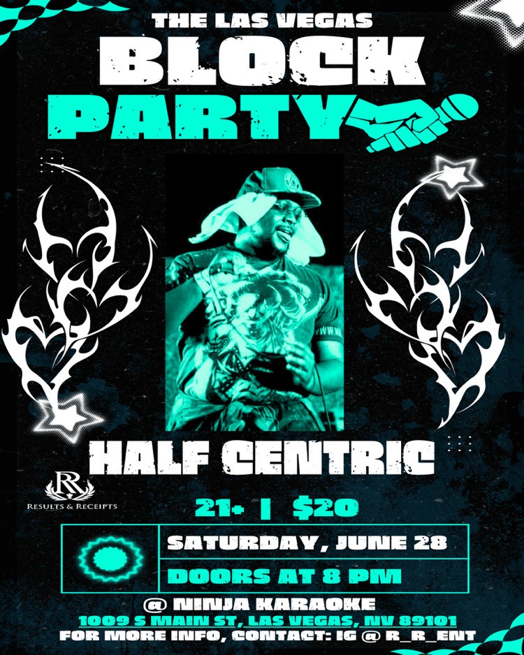 a flyer for the block party in las vegas