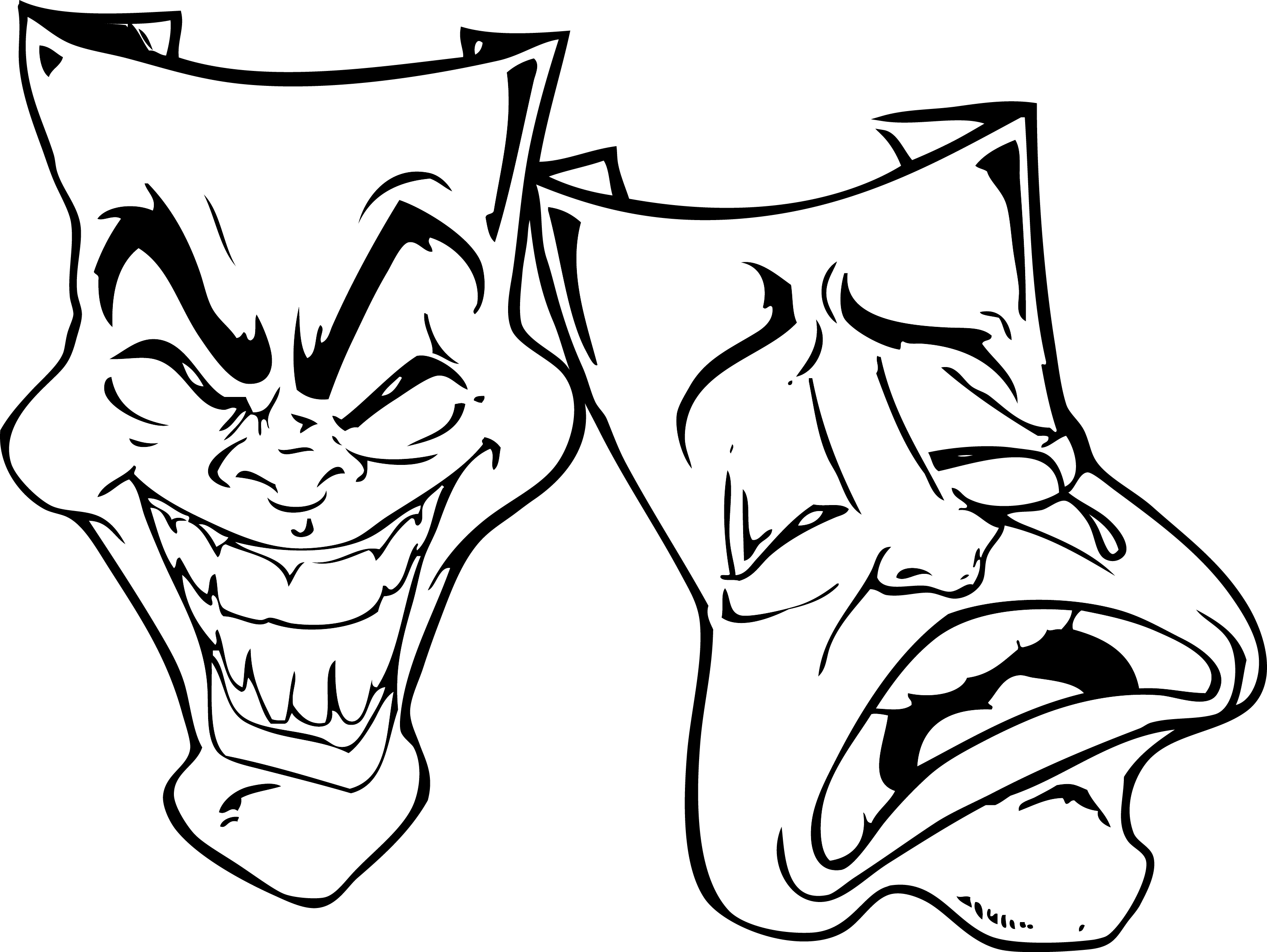 Lyric Michell (aka Young Lyric) tip jar: two cartoon masks on a black background