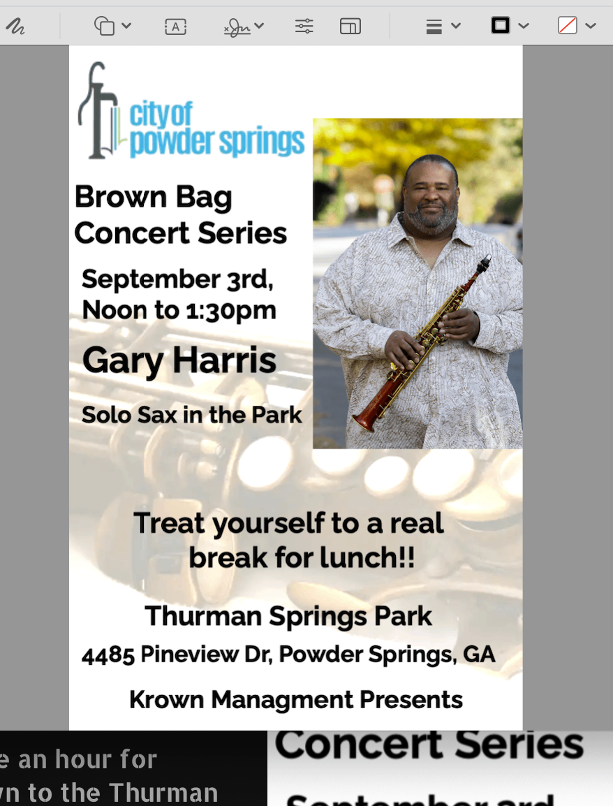 gary harris brown bag concert