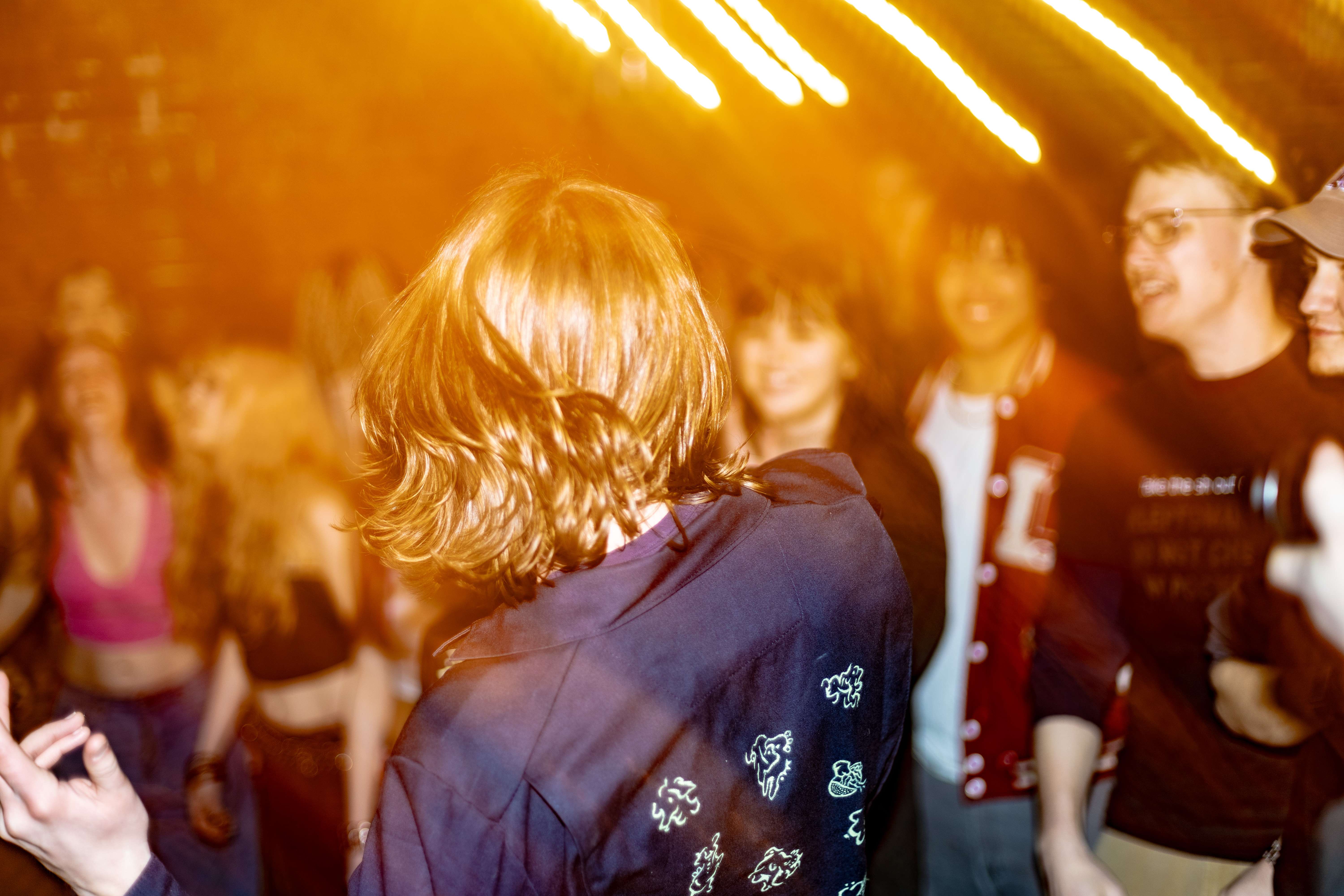 a group of people at a party