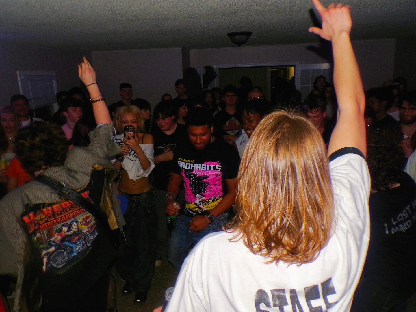 a group of people in a room