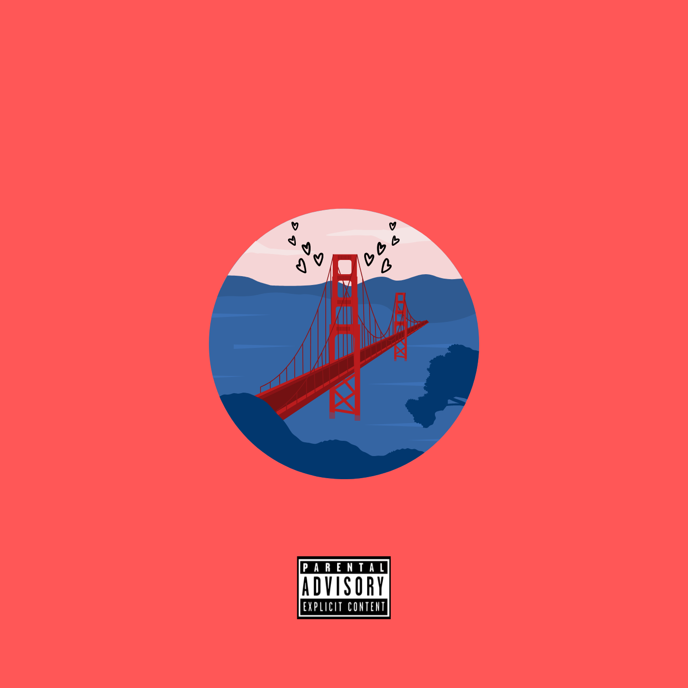 Cydel Lee - Bae Area: the golden gate bridge is shown on a red background
