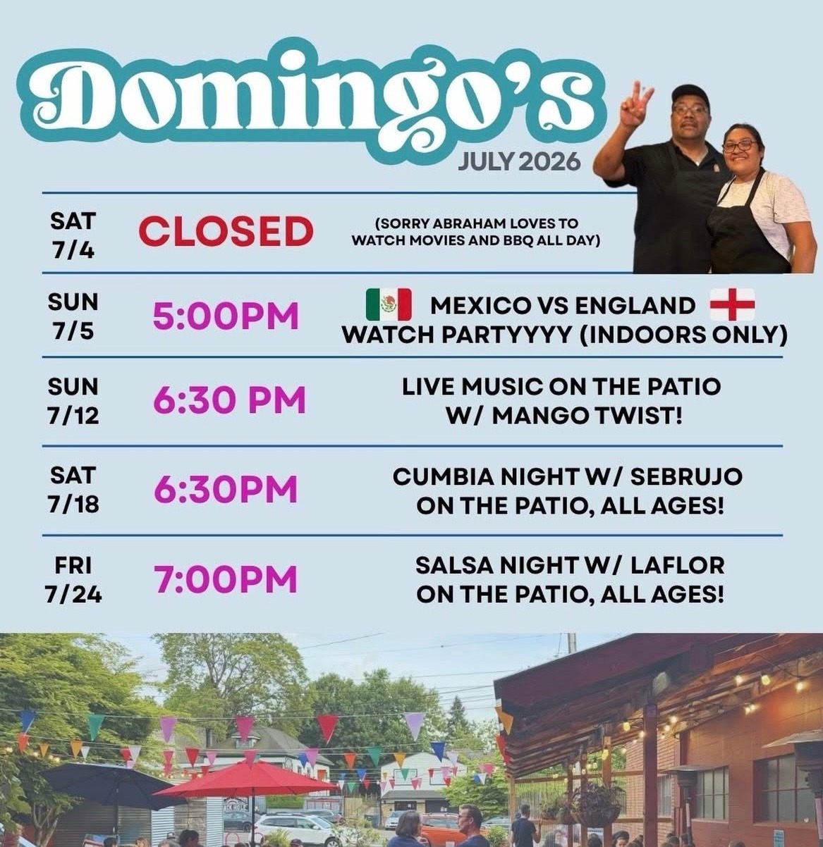 domingo's mexican restaurant - july 2019