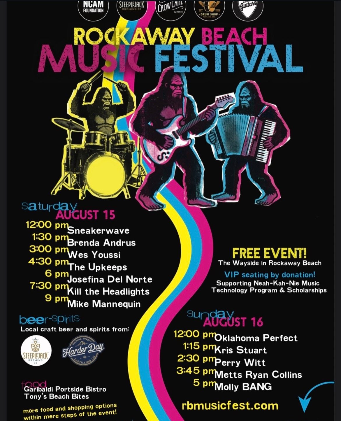 rockaway beach music festival flyer