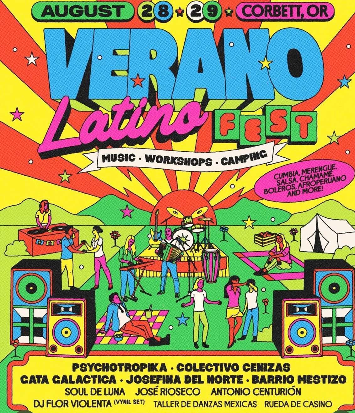 a poster for the verako latin fest