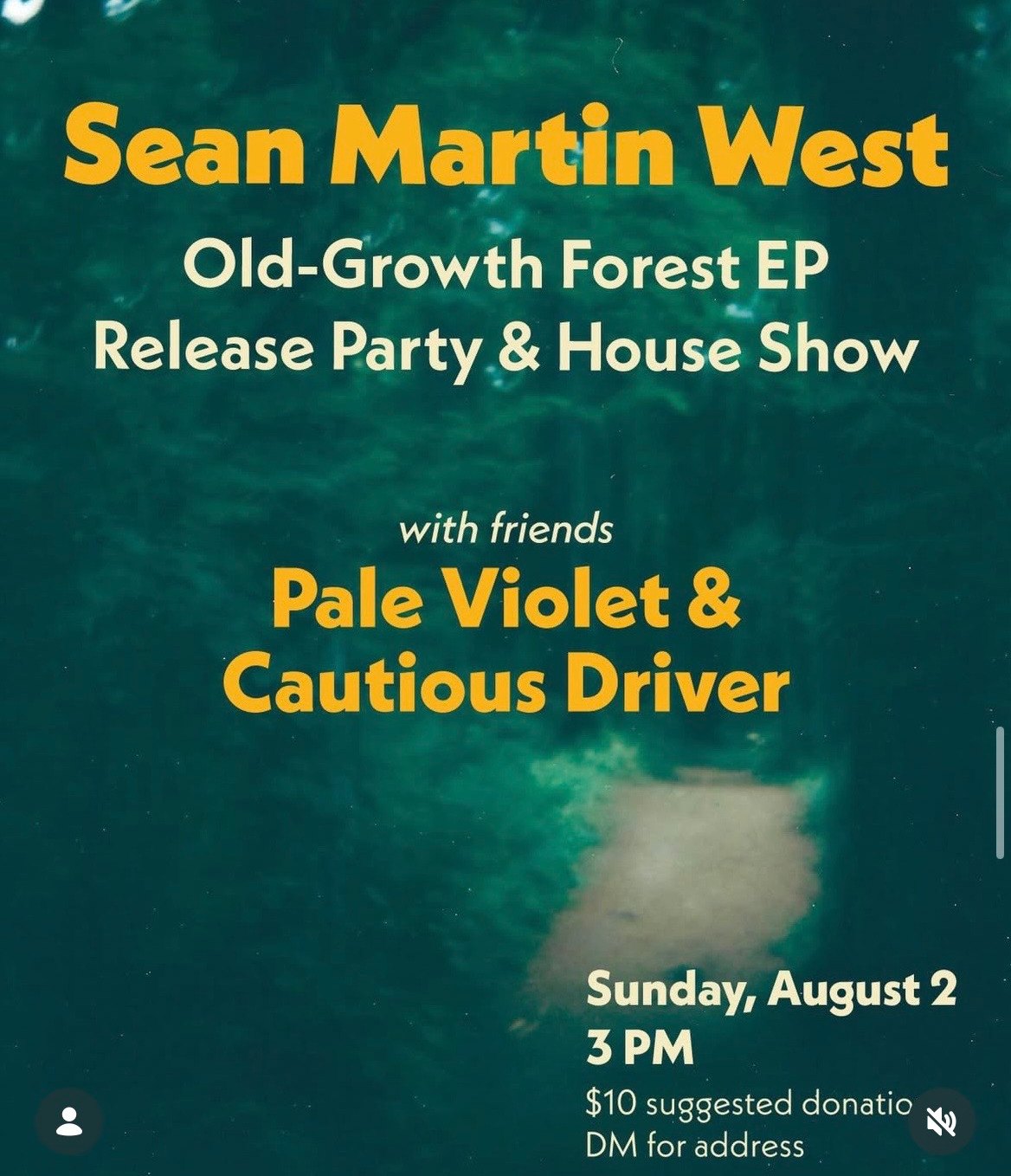 sean martin west old growth forest ep release party