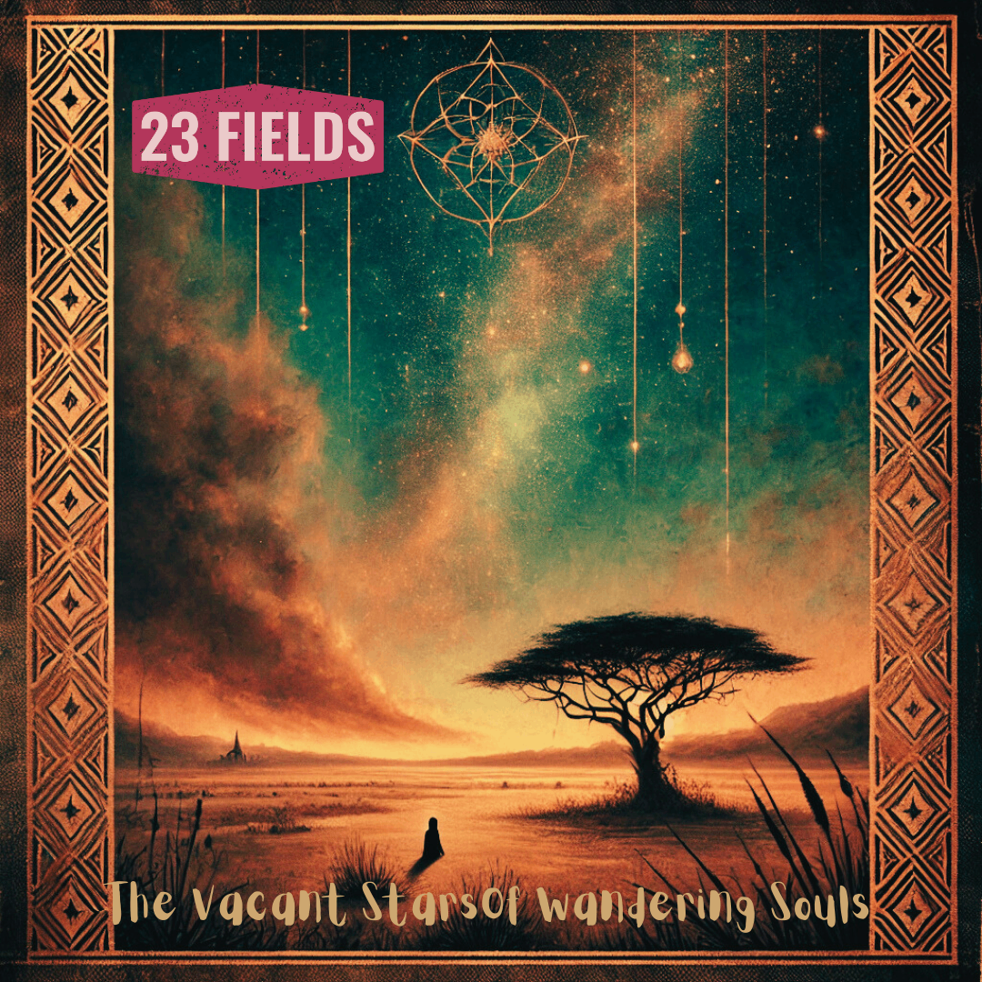 23 Fields - The Vacant Stars Of Wandering Souls: the cover of the book, 25 fields, the vacant and wandering soul