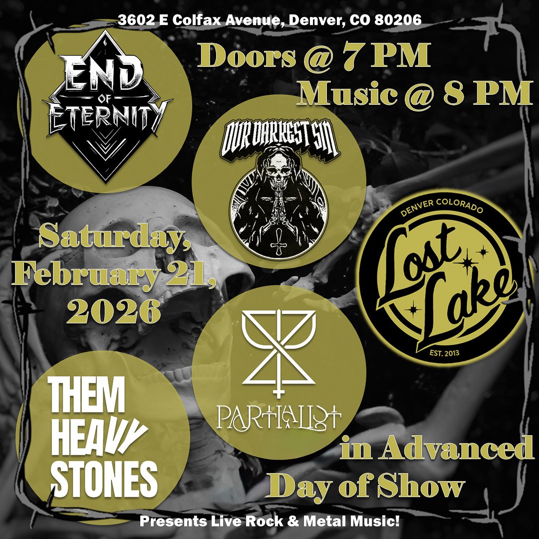 a flyer for the end of the world music festival in denver