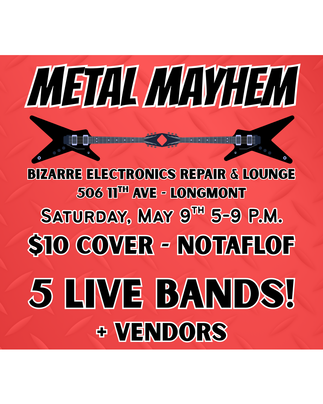 a poster for metal mayhem