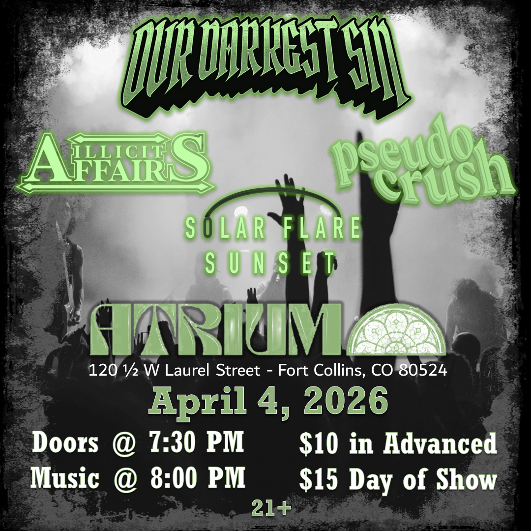 a flyer for a concert with a black and white background