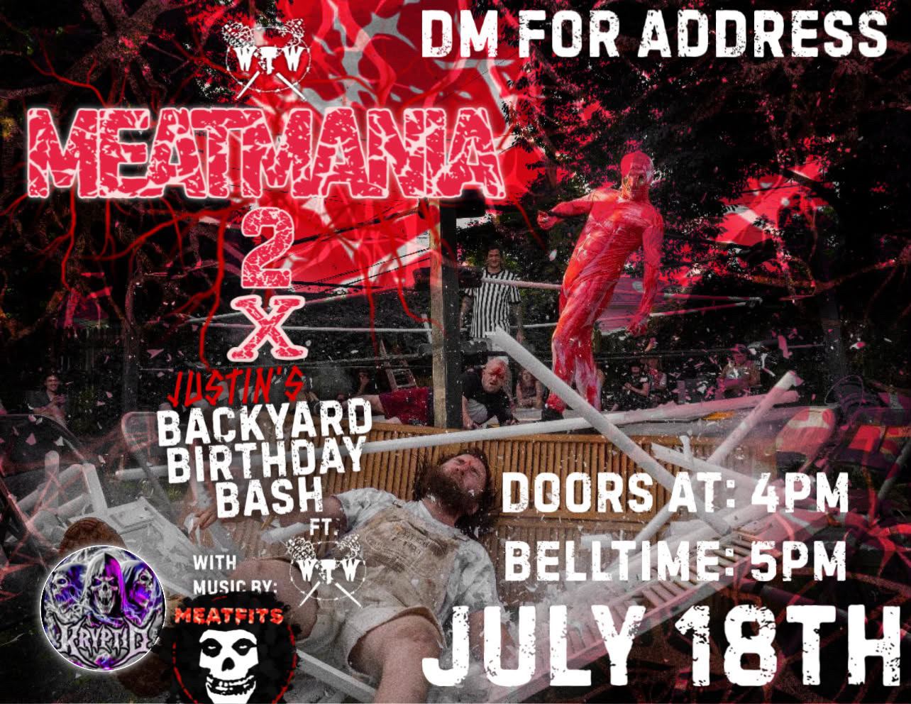 dm for address meatarama x backyard birthday bash