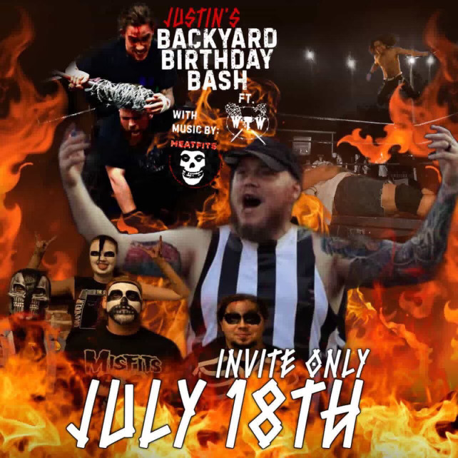 a poster for the backyard birthday bash on july 13th